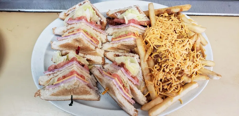 Club Sandwich and Chili Cheese Fries